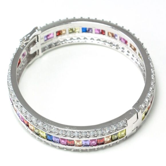 Silver Topaz and Morganite Bracelet - Exquisite Handcrafted Gemstone Jewelry - Picture 3 of 5